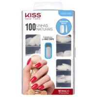 Unhas Kiss Naturais Quad Médio 100Ps12Br