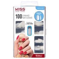 Unhas Kiss Naturais Quad Médio 100Ps12Br