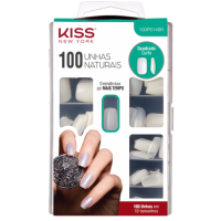 Unhas Kiss Ny Naturais Quad Curto 100Ps14Br