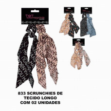 Kit 2 Scrunchies De Tecido Un 833 Kit 2 Scrunchies De Tecido Un 833