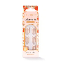 Unhas Autocolantes Decoradas French Glitter OL-0075 