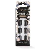 Unhas Autocolantes Gloss Preto OL-0151 Unhas Autocolantes Gloss Preto OL-0151