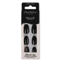 Unhas Autocolantes Gloss Oval Black OL-0400 