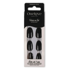 Unhas Autocolantes Gloss Oval Black OL-0400 Unhas Autocolantes Gloss Oval Black OL-0400