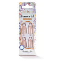Unhas Autocolantes Decoradas Amendoada Francesinha OL-0805 Unhas Autocolantes Decoradas Amendoada Francesinha OL-0805