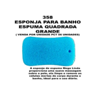 Esponja Para Banho Espuma Quadrada Pct Com 06 Und