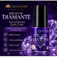 Top Coat Diamond Roxinho Super Brilho 9ML Top Coat Diamond Roxinho Super Brilho 9ML